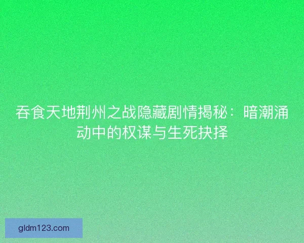 吞食天地荆州之战隐藏剧情揭秘：暗潮涌动中的权谋与生死抉择